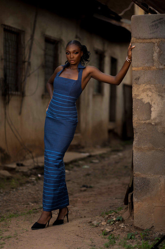 Irisi Halter Neck Maxi Dress